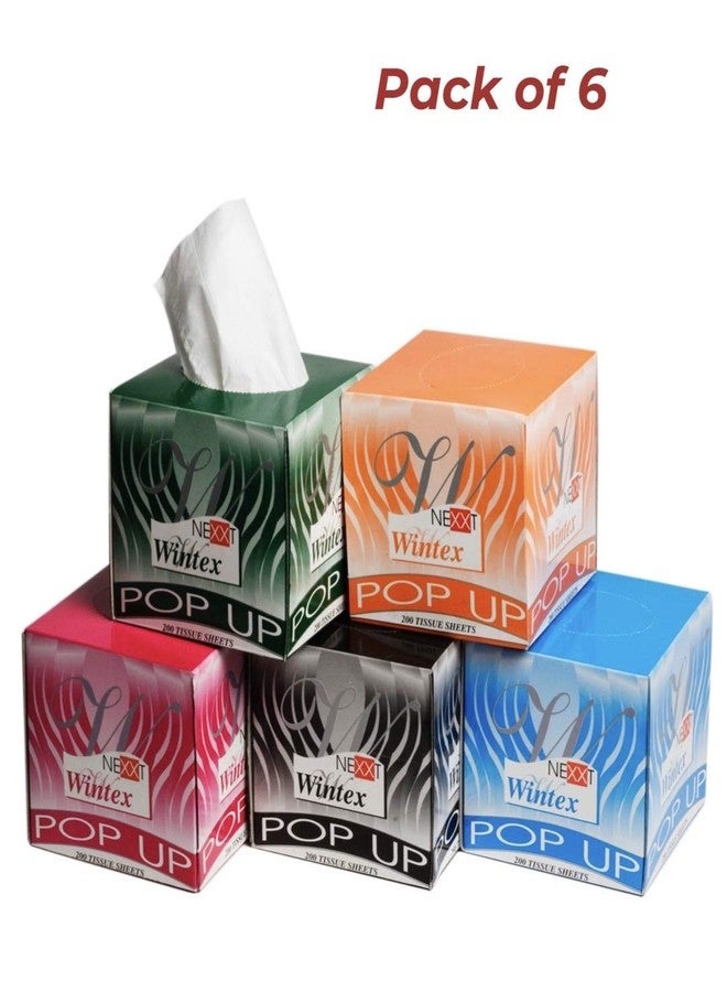 Wintex Nexxt Pop-Up Super Soft Square Box Facial Tissue (Pack of 6 boxes (200sheets/100sheets) - Image 2