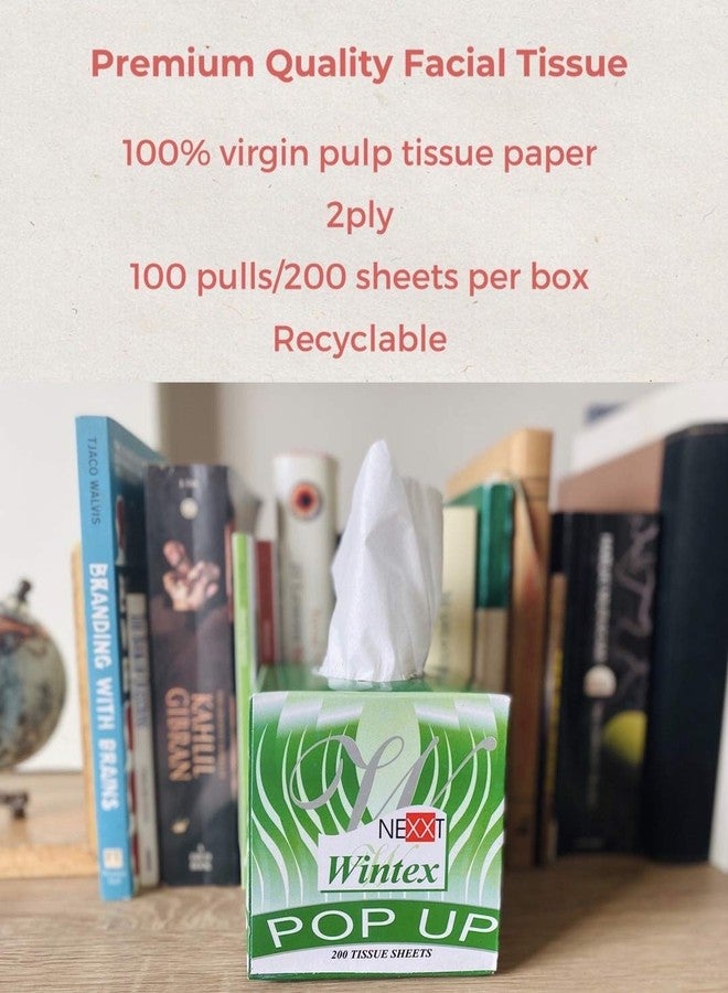 Wintex Nexxt Pop-Up Super Soft Square Box Facial Tissue (Pack of 6 boxes (200sheets/100sheets) - Image 3