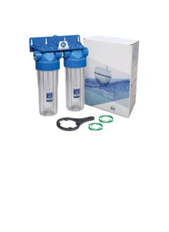 RR Aquafilter NSF Certified Inline Drinking Water Filtration System 10" RO, Whole House, 3/4” Inlet and Outlet BSPT for For Municipality Water - Removes All Impurities From Water (Two Stage)  - Image 2