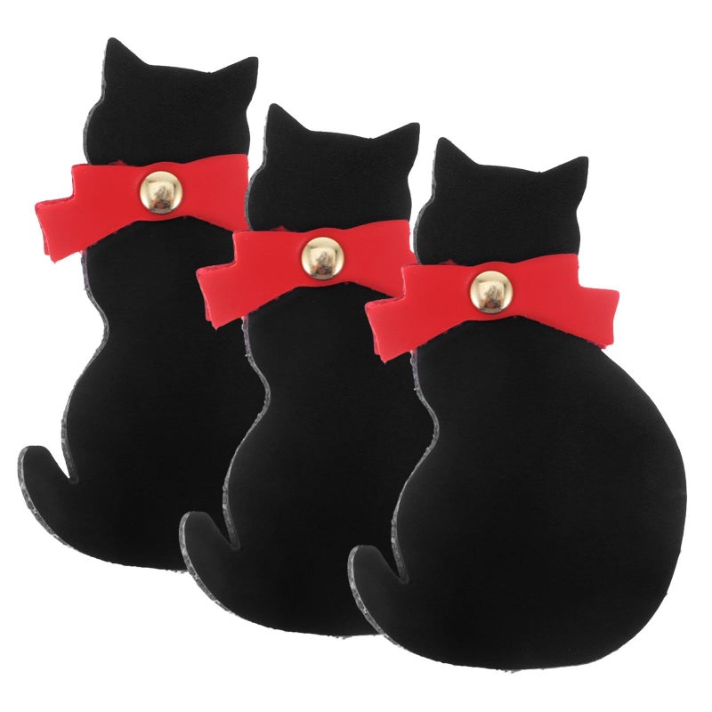 3pcs Mini Cat Leather Bookmarks Decorative Page Markers For Students Reading - Image 2