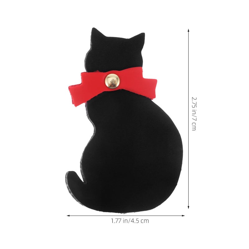 3pcs Mini Cat Leather Bookmarks Decorative Page Markers For Students Reading - Image 3
