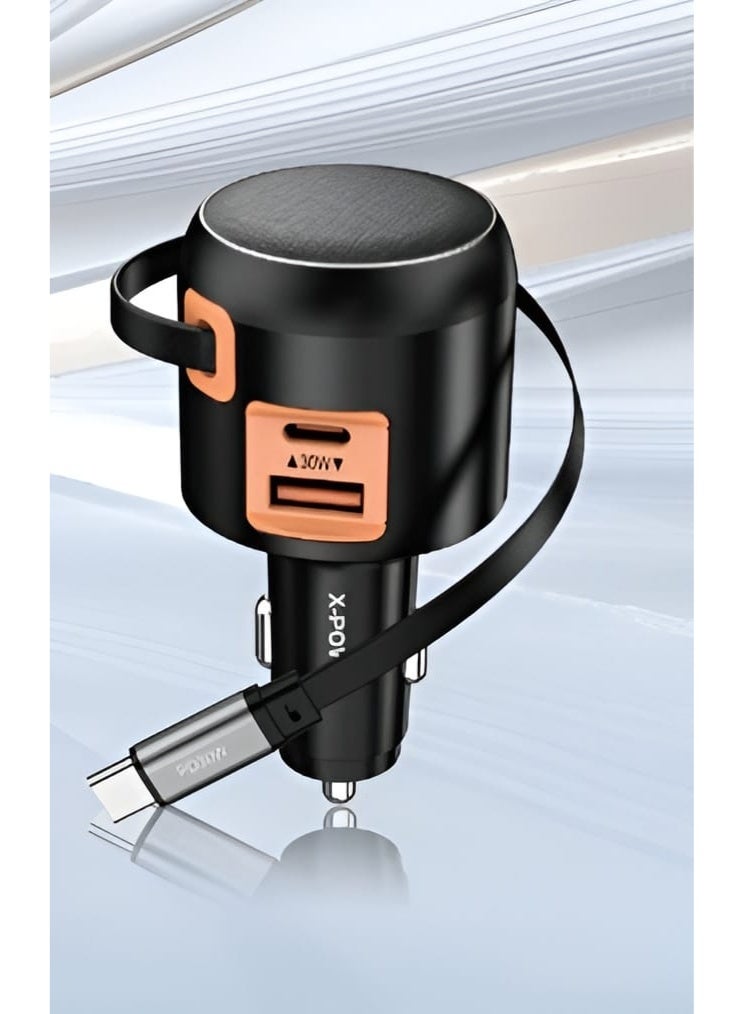 اكس باور X-POWER XP-C90 – شاحن سيارة فائق السرعة بقوة 30 وات مزود بشريحة ذكية - Image 1