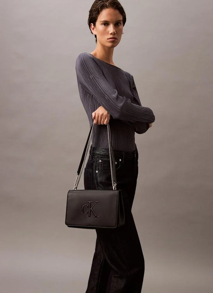 Calvin Klein Jeans Logo Chain Detailed Shoulder Bag