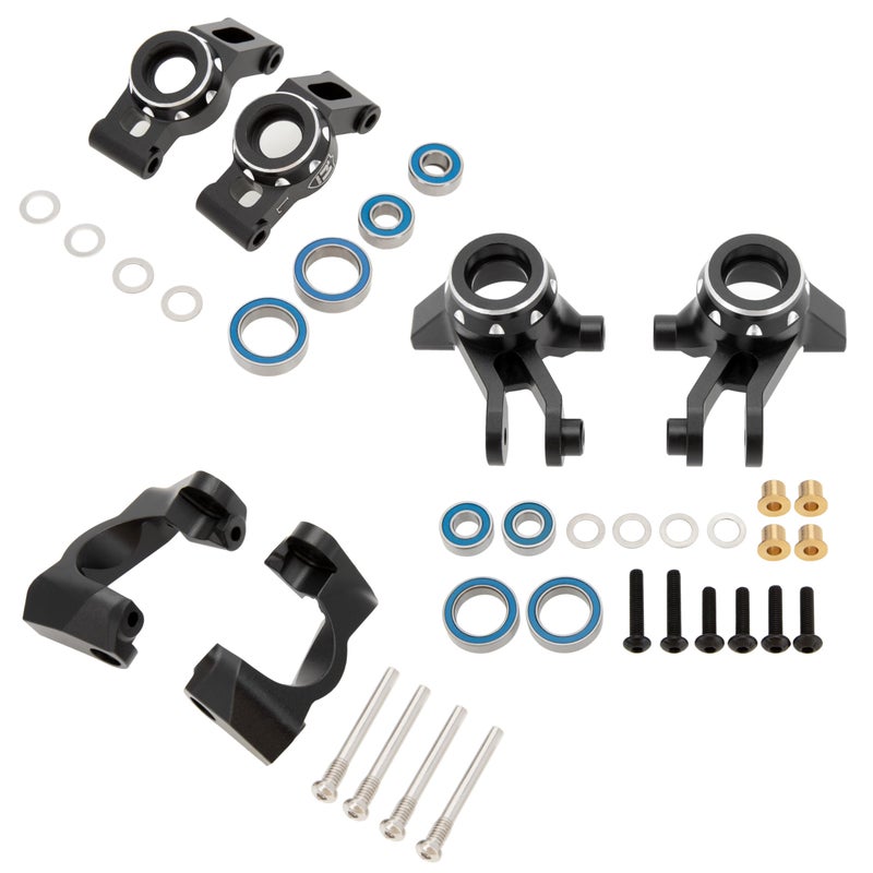 MEUS Racing Aluminum Steering Knuckles CHub Stub Axle Carrier Kit for Traxxas 116 Mini Maxx Upgrade Parts 1073610752 Black - Image 3