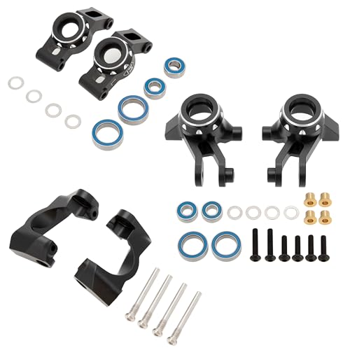 MEUS Racing Aluminum Steering Knuckles CHub Stub Axle Carrier Kit for Traxxas 116 Mini Maxx Upgrade Parts 1073610752 Black - Image 1