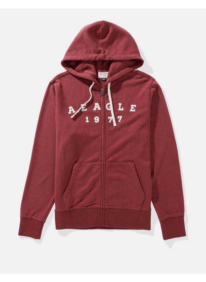 American Eagle AE Logo Graphic Zip-Up Hoodie  - Image 3
