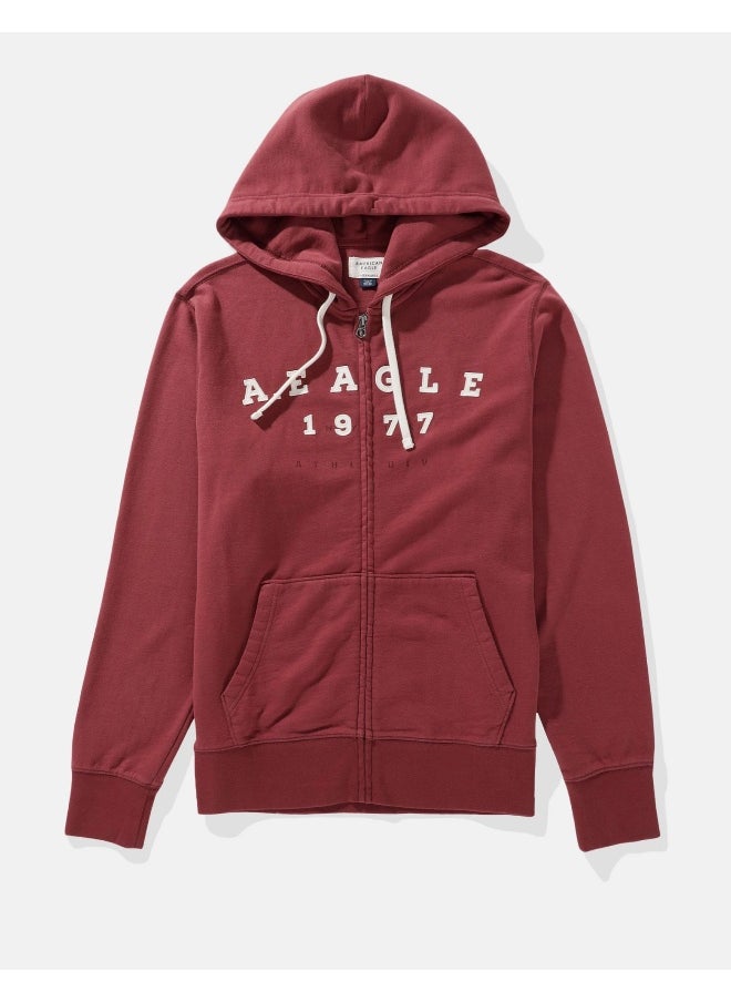 American Eagle AE Logo Graphic Zip-Up Hoodie  - Image 3
