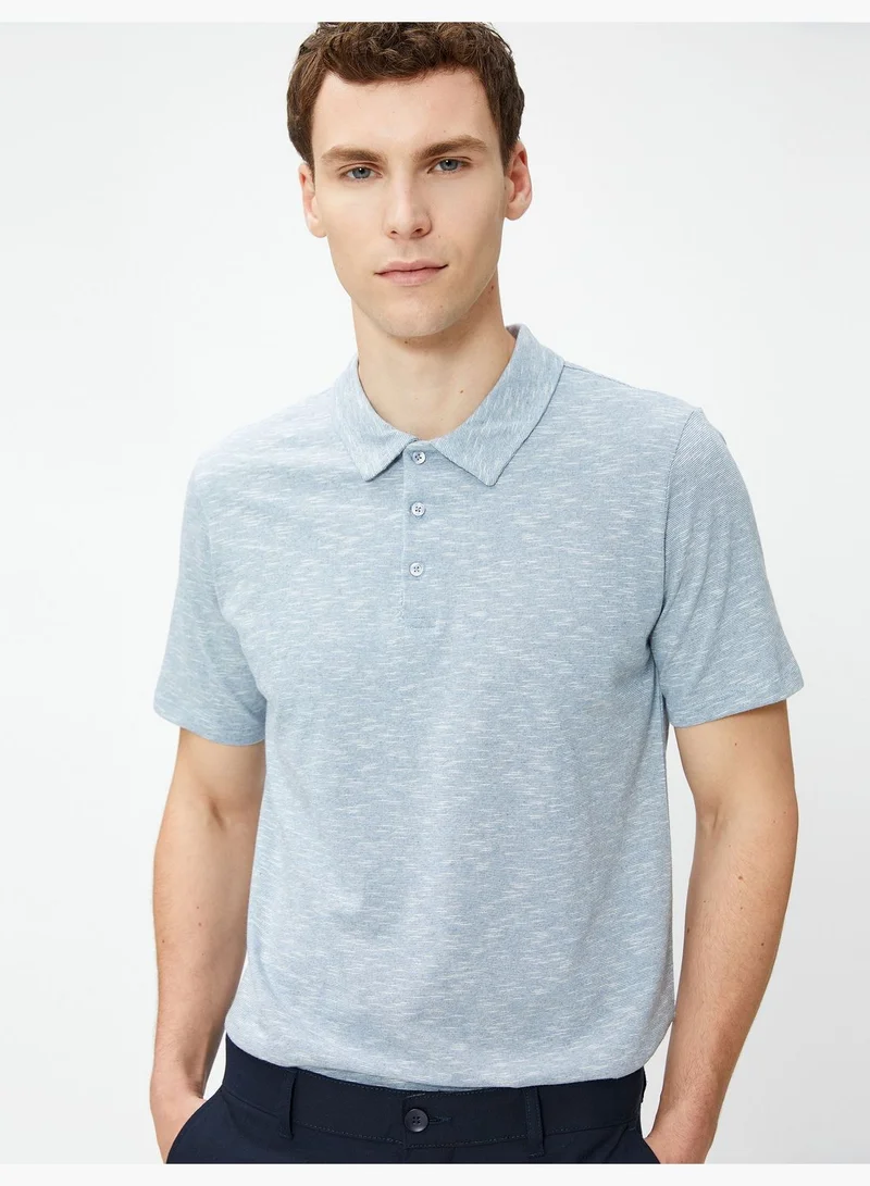 KOTON Short Sleeve Buttoned Polo T-Shirt