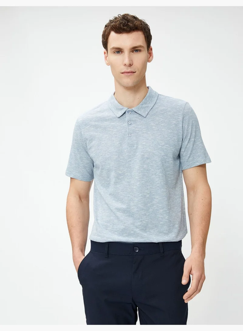 KOTON Short Sleeve Buttoned Polo T-Shirt