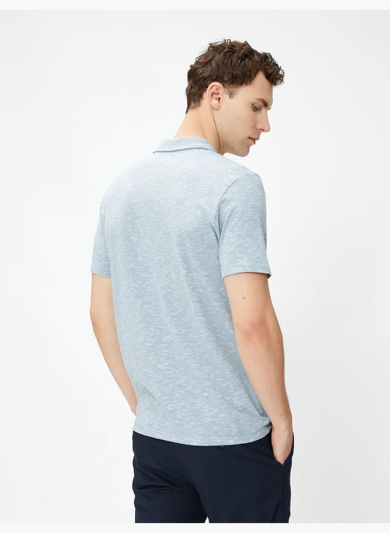 KOTON Short Sleeve Buttoned Polo T-Shirt