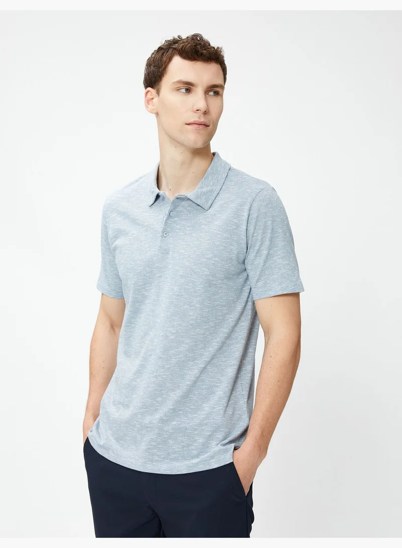 KOTON Short Sleeve Buttoned Polo T-Shirt