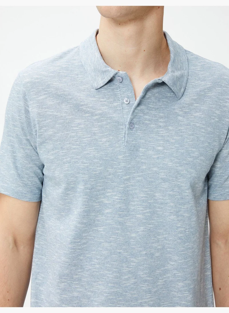 KOTON Short Sleeve Buttoned Polo T-Shirt