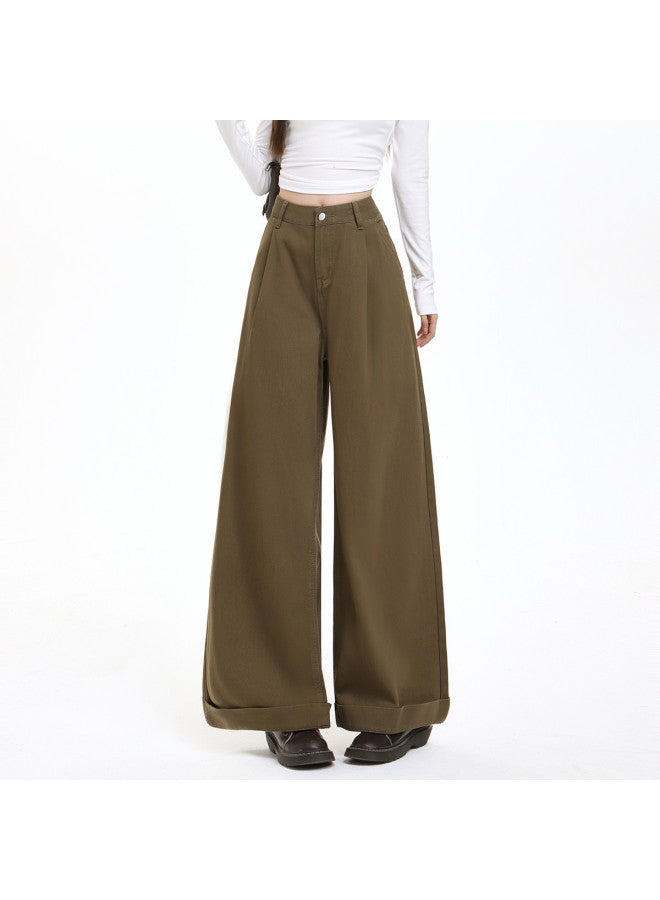 Jeanswest جينز واسع الساق بحافة مطوية، مريح، عالي الخصر، فضفاض، مستقيم - Image 4