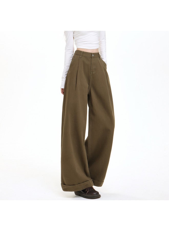 Jeanswest جينز واسع الساق بحافة مطوية، مريح، عالي الخصر، فضفاض، مستقيم - Image 5