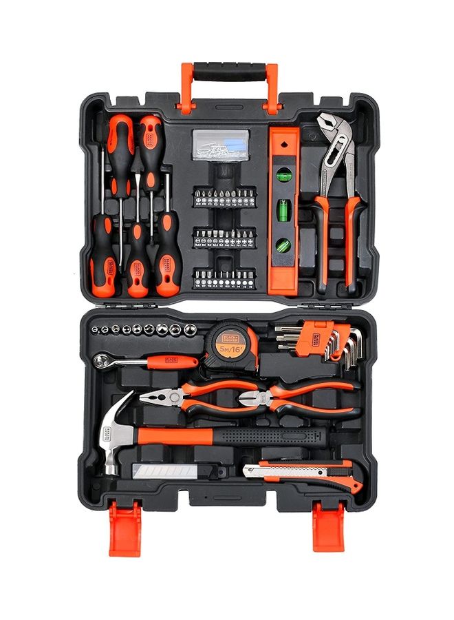 BLACK+DECKER 154 Pieces Hand Tool Kit Black - Image 1