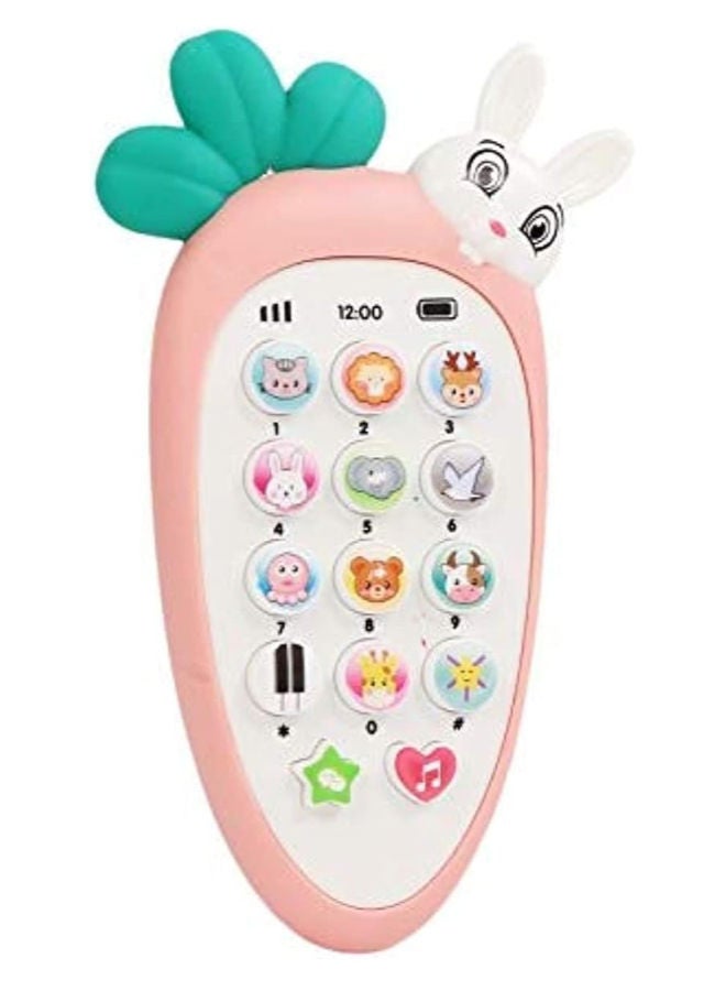 Toy Phone - Kids Phone, Music & Light (Carrot & Rabbit Shape) by TOYS-EGYPT