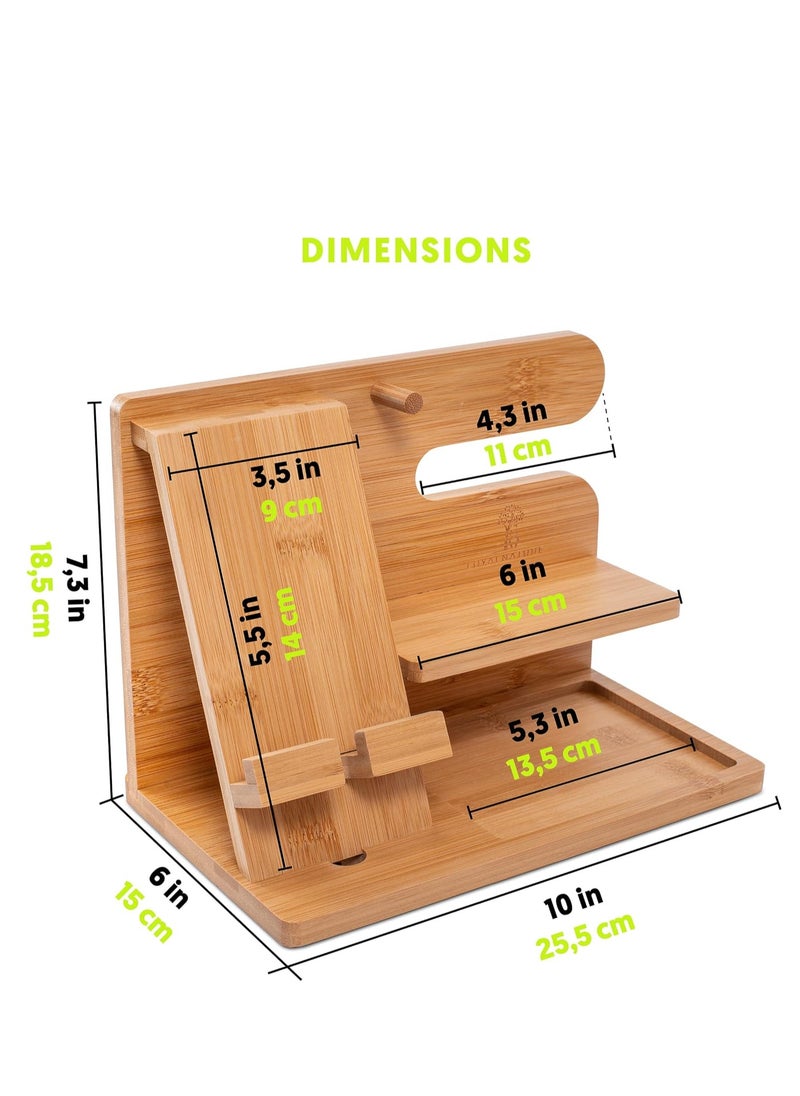 Anniversary Birthday Gifts for Men Man Dad Husband Boyfriends, Wooden Phone Docking Station