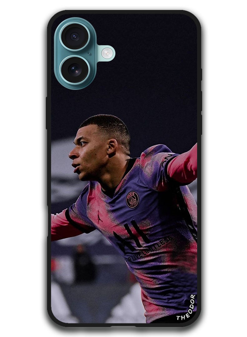 Theodor Protective Case Anti Scratch Shock Proof Bumper Cover For iPhone 16 Plus (6.7)-inch Mbappe 3 - Image 1