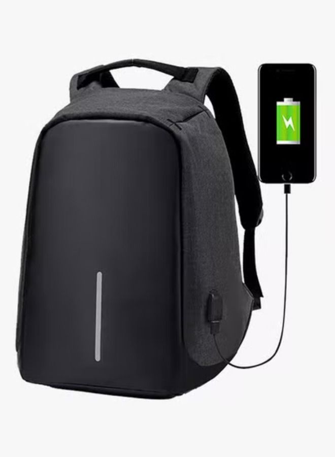 ACLIX Anti Theft Backpack With USB Charging Port Black - Image 3