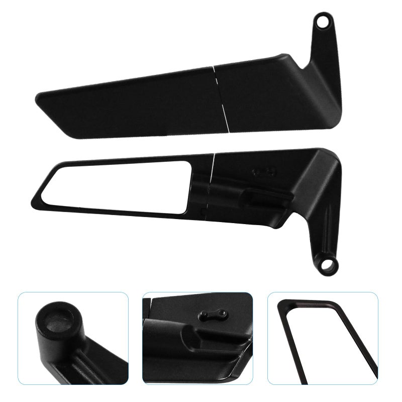PACEWALKER Motorcycle Mirrors Universal 360 Rotatable Stealth Wind Wing Side View Mirrors for Kawasaki Z400 Z650 Z900 Z1000 Duke 125 200 250 390 690 790 1290 Yamaha MT, HONDA, SUZUKI(8mm 10mm) - Image 5