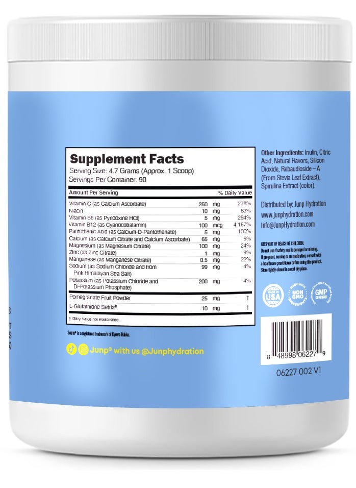 JUNP Electrolyte Powder Mix - Berry Lemonade 14.9 oz  - Image 2
