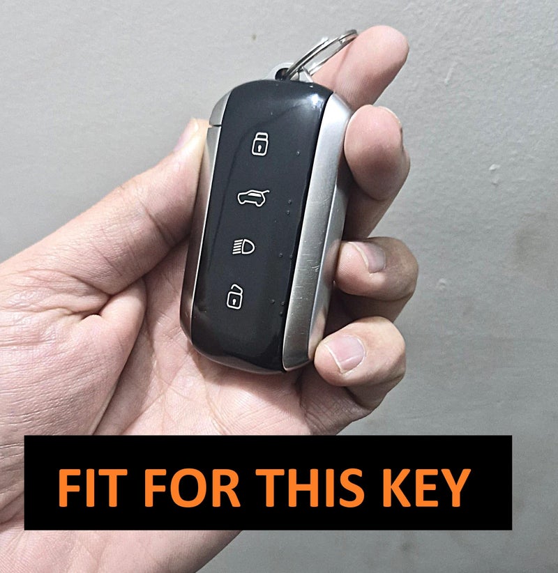 Zealsy Key Cover Compatible with Tata Sierra / Curvv / Curvv EV / Harrier / Harrier EV / Safari Smart Key | Premium Metal Silicone Car Key Protector Case | Scratch Resistant Key Cover - Image 2