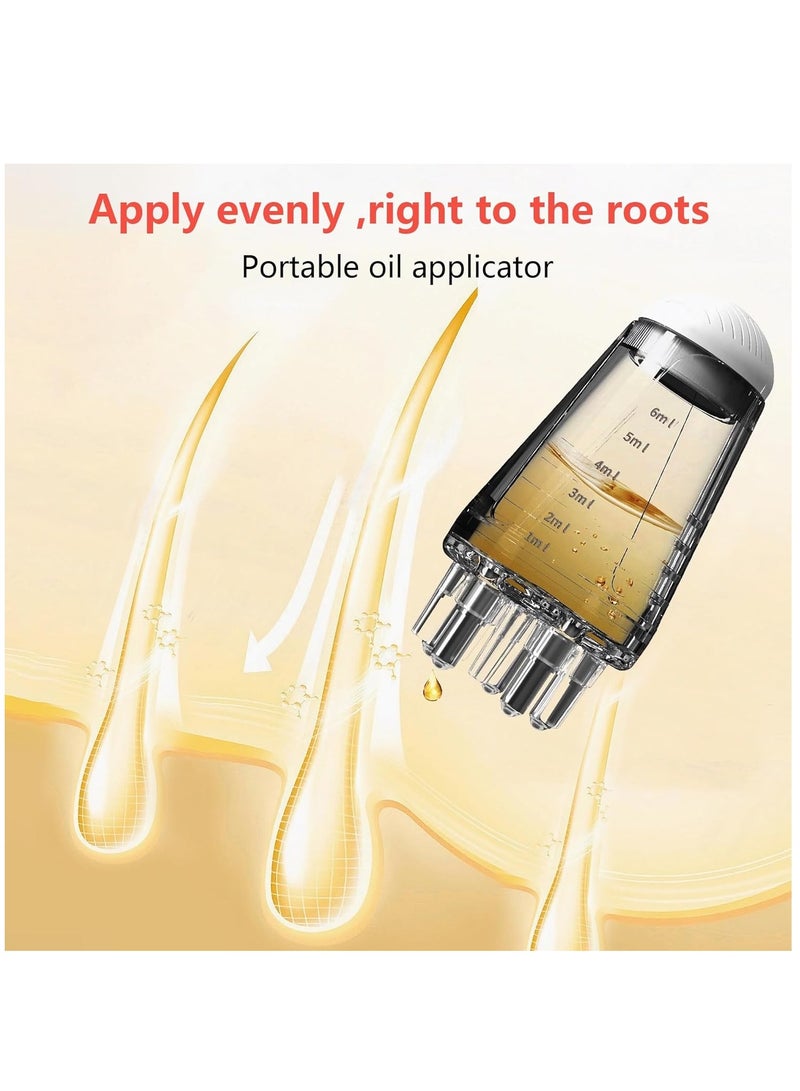 نالا أداة توزيع زيت الشعر، مشط توزيع زيت فروة الرأس، أداة توزيع زيت فروة الرأس، زجاجة توزيع مشط الجذور للشعر، أداة توزيع مصل الشعر مناسبة للسوائل المختلفة، زجاجة توزيع زيت الشعر الكروي، للمنزل - Image 3