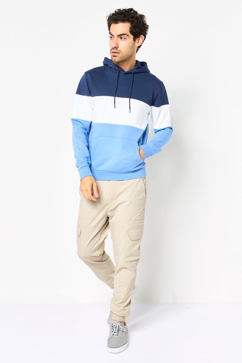 Celio Men  Long Sleeves Colorblock Hoodie, Multicolor - Image 2