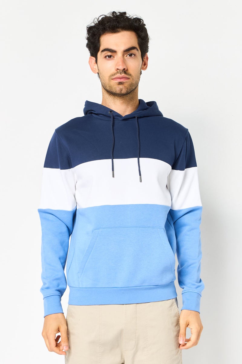 Celio Men  Long Sleeves Colorblock Hoodie, Multicolor - Image 1