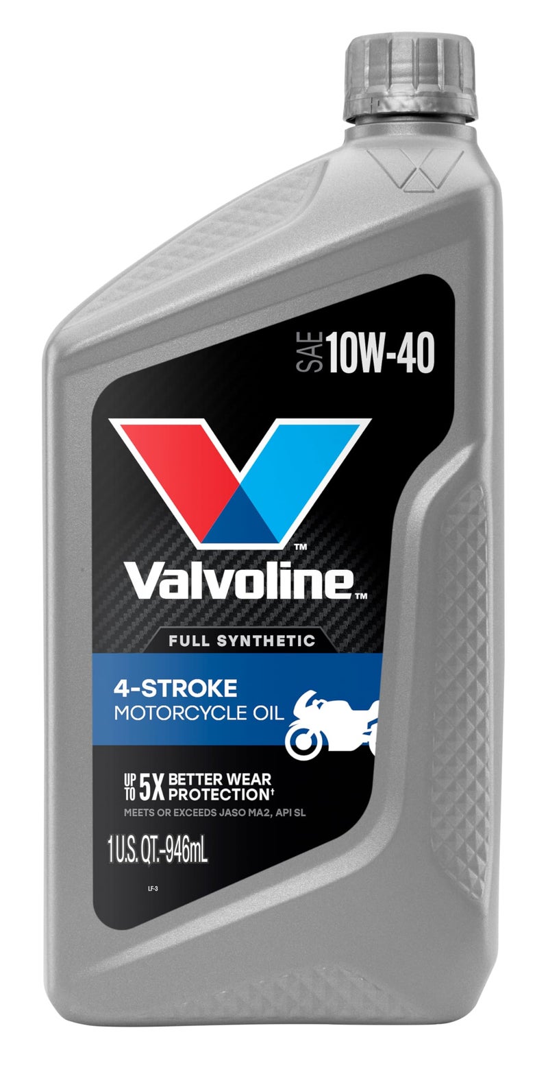 Valvoline 4-Stroke Motorcycle Full Synthetic 10W-40 Motor Oil 1 Quart - Image 1