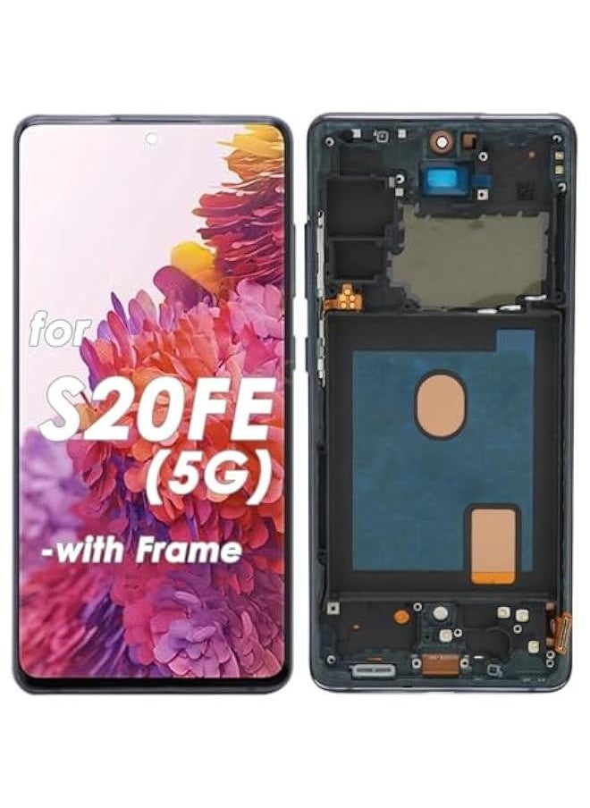 Generic - for Galaxy S20 FE 5G Screen Replacement, LCD Display Digitizer Full Assembly with Frame, Phone Screen Replacement Set with Repair Tools for G781B G781U G781B - Image 1