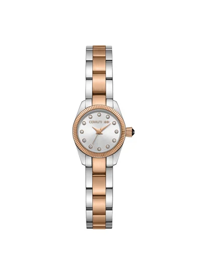 CERRUTI 1881 Women's Endine 19mm White Dial Stainless Steel Bracelet Analog Watch For Women