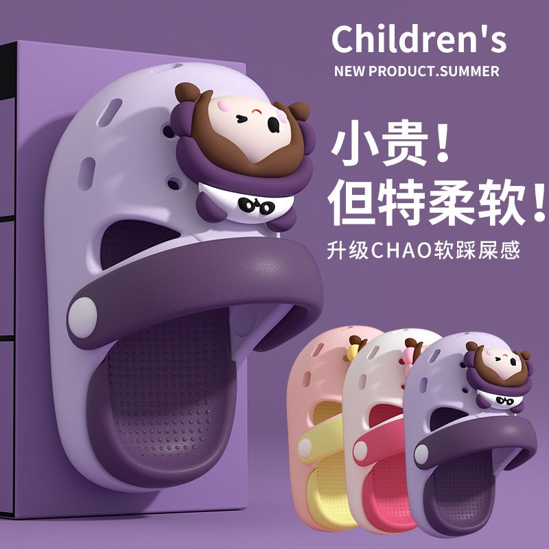 Children'S Sandals And Slippers Summer Cartoon Cute Boys And Girls Children'S Non-Slip Soft Bottom Small And Medium-Sized Children'S Baby'S Toe Hole Shoes - Image 4