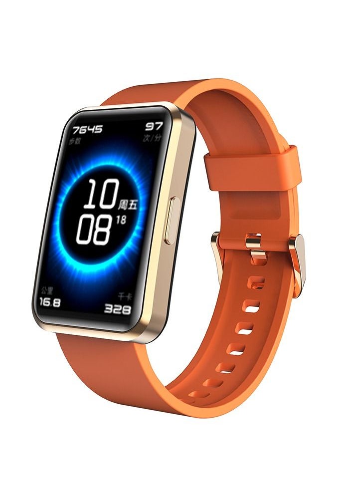 Blackview R5 1.57”HD Display Smart watch for Men Women 24 Sport Modes Heat rate monitoring SpO2 Blood Oxygen monitoring fitness tracker Orange  - Image 1