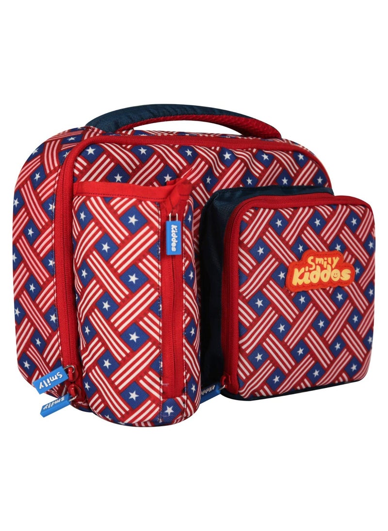 SMILY KIDDOS - SMILY KIDDOS Multi Compartment Lunch Bag (Red) - Image 1