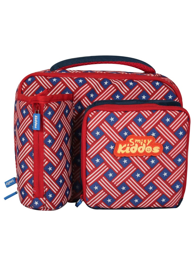 SMILY KIDDOS - SMILY KIDDOS Multi Compartment Lunch Bag (Red) - Image 1