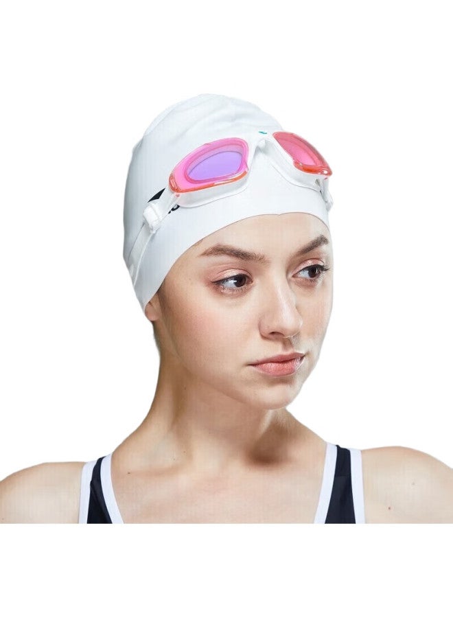Hosa Swimming Goggles, Unisex Professional Large Frame, High Definition Anti-Fog Anti-Reflective Adult Swimming Glasses, White - Image 1