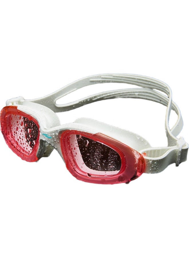 Hosa Swimming Goggles, Unisex Professional Large Frame, High Definition Anti-Fog Anti-Reflective Adult Swimming Glasses, White - Image 3