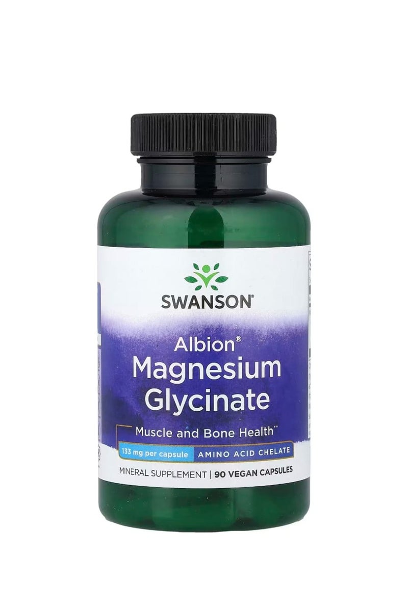 سوانسون ألبيون جليسينات المغنيسيوم 133 ملغ 90 كبسولة نباتية - Image 1