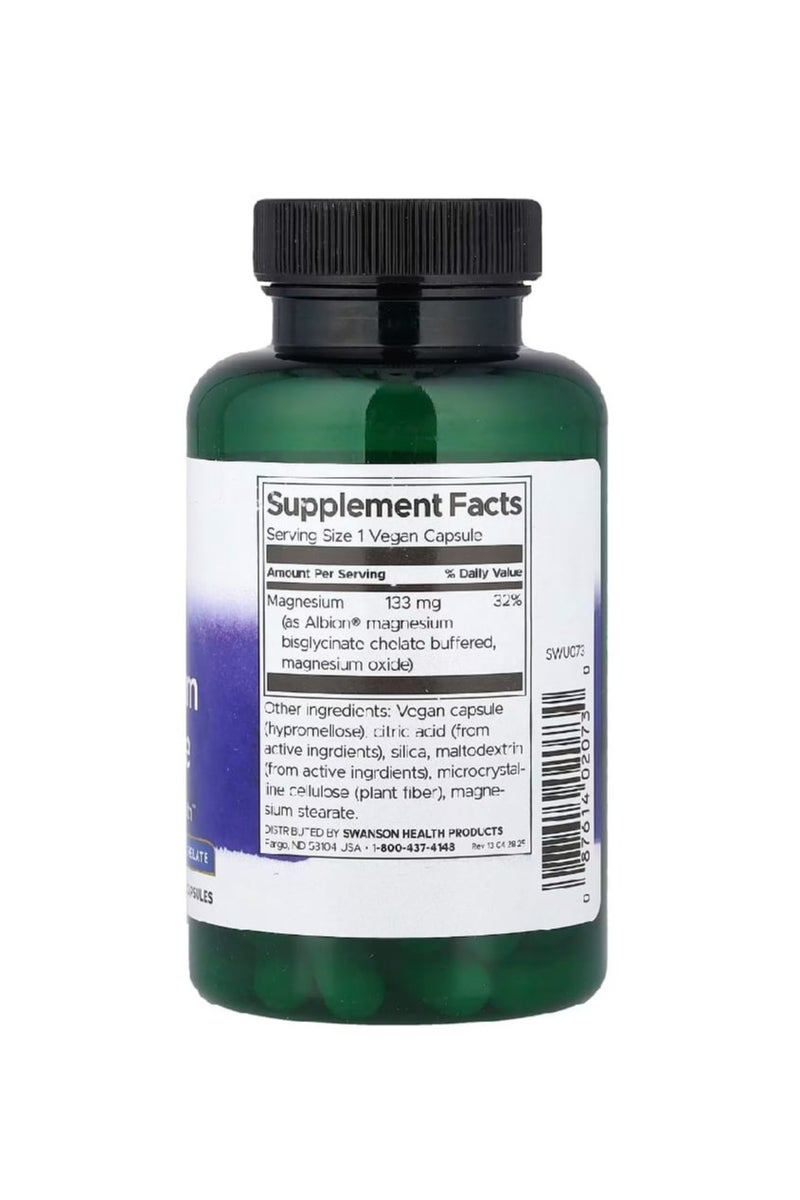 سوانسون ألبيون جليسينات المغنيسيوم 133 ملغ 90 كبسولة نباتية - Image 2