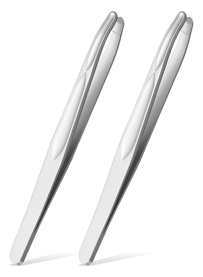 Psiriol Professional Round Tips Plucker for Chin, Tweezers for Man, Thick Stainless Steel, Precision Rounded Tweezers for Hair Removal(Rose Gold - Image 1