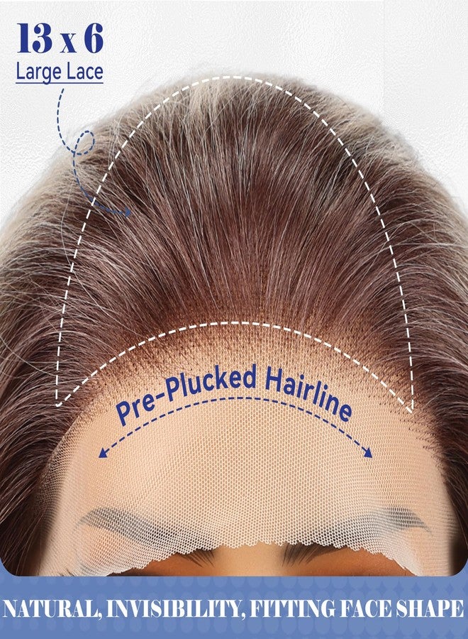 هير كيوب باروكة شعر صناعية عالية الدقة من HAIRCUBE مقاس 13×6 بوصة، شعر مستعار مجعد أشقر رمادي متدرج، بدون غراء مع خط شعر طبيعي الكثافة وغطاء قابل للتعديل - Image 2