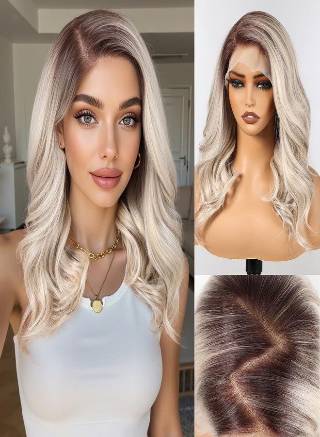 هير كيوب باروكة شعر صناعية عالية الدقة من HAIRCUBE مقاس 13×6 بوصة، شعر مستعار مجعد أشقر رمادي متدرج، بدون غراء مع خط شعر طبيعي الكثافة وغطاء قابل للتعديل - Image 1