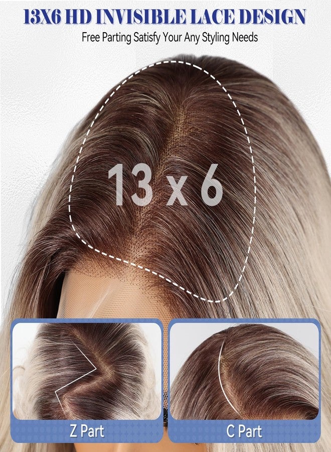 هير كيوب باروكة شعر صناعية عالية الدقة من HAIRCUBE مقاس 13×6 بوصة، شعر مستعار مجعد أشقر رمادي متدرج، بدون غراء مع خط شعر طبيعي الكثافة وغطاء قابل للتعديل - Image 3