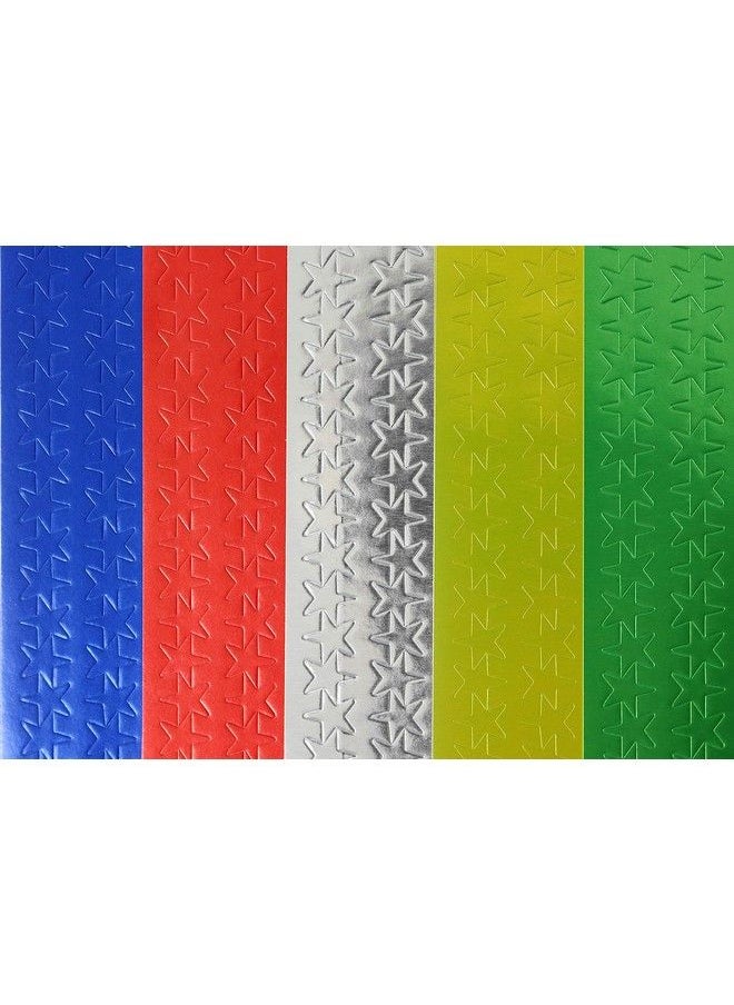 Iconikal Bulk Metallic Foil Reward Stars Stickers Blue Red Silver Gold Green 6000Count  - Image 1