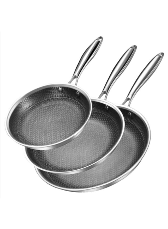 Sharpdo Three-Piece Cookware Set (26/28/30 Cm) - High-Quality Non-stick Stainless Steel Cookware, Suitable for Gas Stoves, Induction Cooktops and Electric Stoves, Easy to Clean, Perfect for Family Kitchens - Image 1