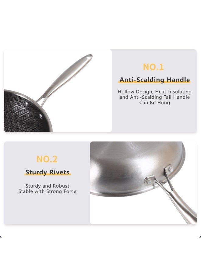 Sharpdo Three-Piece Cookware Set (26/28/30 Cm) - High-Quality Non-stick Stainless Steel Cookware, Suitable for Gas Stoves, Induction Cooktops and Electric Stoves, Easy to Clean, Perfect for Family Kitchens - Image 5