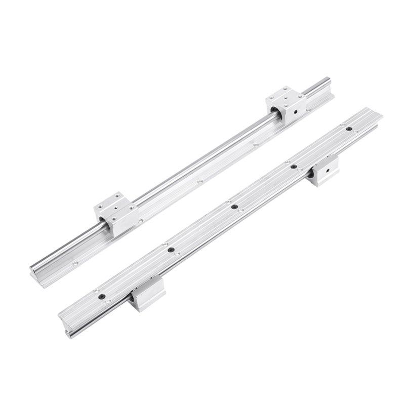 SBR12 Linear Bearing Rail - 500mm Metal Guide Rail with 2 Rails 4 Blocks - Durable Linear Motion Rail for Automatic Industry Machines - Image 2
