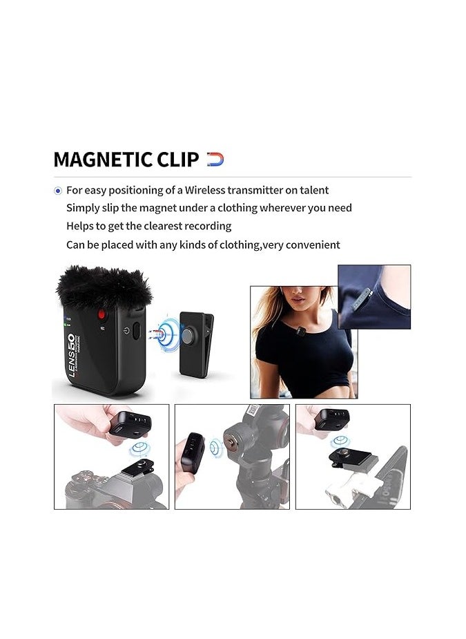LENSGO 348C 1V2 WIRELESS MICROPHONE 2.4G WIRELESS LAPEL MIC