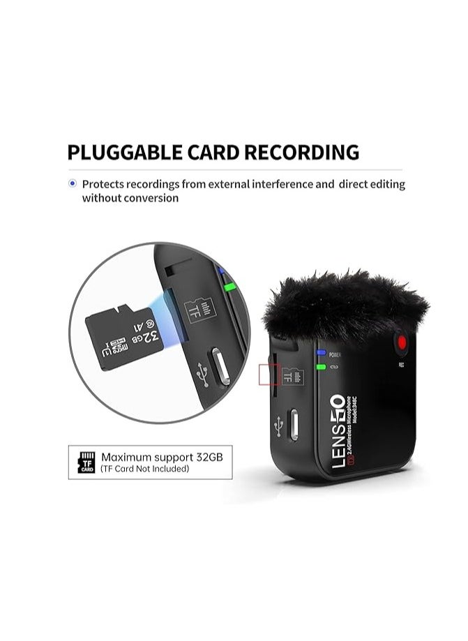 LENSGO 348C 1V2 WIRELESS MICROPHONE 2.4G WIRELESS LAPEL MIC